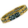 Woodstar (GREEN MAMBA Bracciale in Legno e Acciaio, Gioielli Moda Uomo Donna Unisex, Braccialetto Regolabile Verde Nero B19-007