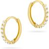 Sakrami Orecchini in Oro Pavé con Zirconi (Zircone Bianco)