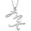 MyNameNecklace MYKA - Collana Personalizzata con Due Iniziali in Argento Sterling o Placcato Oro - Ciondolo con Lettere Appese - Gioielli Personalizzati per Donna - Regalo per Lei, (Argento 925)