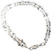 WORLD WIDE GEMS Bracciale unisex con perline sfaccettate a forma di pepita di diamanti Herkimer da 4-5 mm, lunghezza 7 pollici, placcato argento.|WWG_PC_03709