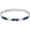 Maserati Bracciale Uomo in Acciaio, IP Blu, Collezione Iconic - JM523AVD31