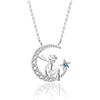 DESHOME Stella Zircone Piccolo Principe Collana S925 Argento Clavicola Catena Ciondolo Gioielli Regalo San Valentino/Festamento Ricevimento/Anniversario per Lei, Moglie, Argento