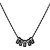 Kiddo Sky Collana con Nome da Uomo Personalizzata 2/3/4/5/6 Perline con Ciondolo 22 Pollici Nero/Oro/Argento Collana a Catena in Acciaio Inossidabile Anniversario Relazione Gioielli Regalo (5 Nomi)