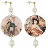 IN LEBOLE Lebole Orecchini Donna, Orecchini Donna Pendenti Eleganti e Leggeri, in Ottone Galvanizzato Oro con Pietre Naturali, Gioielli Artigianali Made in Italy, Regalo Donna dal Design Esclusivo