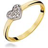 Sakrami Anello in Oro Solitario con Cuore - Misura 14