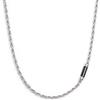 Generico Collana Unisex Marlù in Acciaio Unisex Con Pietra Nera Centrale
