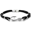 amorili Bracciale Uomo Amo da Pesca - Acciaio Inossidabile & Pelle - Idea Regalo Pescatore - Gioiello Nautico Regolabile Elegante Sportivo bcc1603b