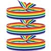 BDM Bracciale Uomo e Donna in Panno con i Colori della Bandiera LGTB, Arcobaleno e Bandiera di Cuzco. Regolabile a Tutti i Polsi.