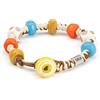 SAGA GIOIELLI Bracciale Colorato con Perle in Vetro - Bracciale Artigianale Multicolore Regolabile 23 cm - Gioiello Unisex Uomo Donna - Idea Regalo Originale - COLLEZIONE SOLARA (BSVE8F2-02)