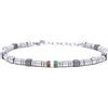amorili Bracciale Uomo Acciaio Inossidabile Bandiera Italiana - Gioiello Tricolore Italia, Regalo Patriottico, Stile Casual Elegante - bcc3094