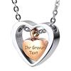 Beydodo Collana con ciondolo a forma di cenere, da riempire, per cenere, con ciondolo a forma di cuore, in oro, argento, nero, 60 cm, Acciaio inossidabile