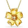 Swarovski Collana Florere, Fiore, Giallo, Placcato color oro