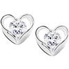 BLUESPIRIT Orecchini da donna, Collezione CUORI, in argento 925 rodiato, zirconi - P.25B701000300