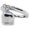 Cavaliere Gioielli Anello Campanella Capri Argento 925 Rodiato Portafortuna Pendente Regolabile Donna Ragazza Moda Amuleto Fashion