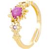 KJDYQ Anello ispirato a Rapunzel da principessa, gioiello per compleanno, matrimoni, festa, accessorio per Halloween