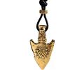 ForFox Collana Vegvisir e Valknut in Acciaio Titanio,Collana del guardiano del Thor Vichingo Nordico,Ciondolo Punta di Freccia con Corda vax per Uomo Donna,Tono Oro