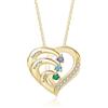 Jeweidea Collana Personalizzata con Nome in Argento Sterling 925 per Donna Collana Cuore con Pendente Inciso con Pietra Natale Regalo per Mamma, Nonna, Natale Festa della Mamma (Oro-3)