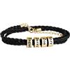 Moainut Bracciale personalizzato uomo,nome personalizzato braccialetto in pelle,anniversario,giorno del padre o regalo di compleanno per papà o marito