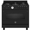 La Germania AMN965GTN24 - Cucina a gas con forno, 90x60 cm, colore Nero, Classe energetica A