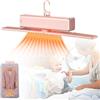 JUNZAI Stendibiancheria Elettrico, 400 W, Temperatura Costante 80 ℃, Bassa Rumorosità Asciugatrice Piccola, Per Appartamenti Rv Travel, Dormitori,Pink