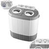 Steinborg Mini lavatrice con centrifuga - 2 camere Toploader, capacità di lavaggio fino a 3 kg, camera di centrifuga fino a 1 kg, lavatrice compatta ideale per campeggio, viaggi e piccole famiglie