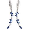 ALFIERI & ST. JOHN Orecchini pendenti frida in oro con zaffiri ct. 3,00 e diamanti ct. 1,00