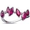 ALFIERI & ST. JOHN Anello frida in oro bianco con rubini ct. 1,55