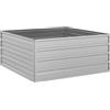 vidaXL Letto Rialzato Giardino 100x100x45cm in Acciaio Zincato Argento