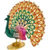 Generic Mini Statua di Pavone, Statua in Metallo, Regalo di Compleanno Creativo, Ornamento Decorativo, Scultura di Animale per Scrivania, Soggiorno, Stile Rus, Style E