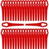 BOELLRUNO 150Pz Lame per Tagliaerba Coltello di Ricambio Tagliaerba Lame di Ricambio in Plastica Rosso Lame Tosaerba Sostituzione Lama in Plastica Tosaerba per Tagliaerba da Giardino (A)