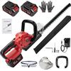 Telituny Tagliasiepi a batteria, 21 V leggero elettrico con 2 batterie da 3,0 Ah e caricatore da 1,0 A, forbici professionali per siepi e arbusti, lunghezza di taglio 56 cm, distanza tra 18 mm per siepi e
