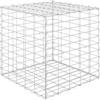 vidaXL Gabbione Letto Rialzato a Cubo in Filo di Acciaio 50x50x50 cm