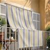 GX GARGIX GARGIX TENDA DA SOLE CON ANELLI RESISTENTE ESTERNI BALCONE VERANDA GIARDINO (GRIGIO, 150X290 CM)
