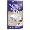 Wolkenfeld Trappola Pesciolini D'argento - Esca Naturale Adesiva Anti Pesciolini D'argento - Monitoraggio Casa e Bagno - 100% Senza Spray né Biocidi - Prodotto in Germania - 12 Fogli Adesivi