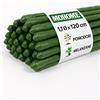 MOHOME Bastoncini Supporto Piante Rampicanti Set 25 Cannette Acciaio Plastificato Bastone 1,1 Ø x 120 cm Tutore Verde Giardino Orto Pomodori Melenzane