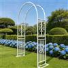 Poxvythb Arco per Rose Rampicanti, Garden Pergolas Metallo Arco Sostegno per Piante Rampicanti, Decorazione Giardino, patio e piante rampicanti(L140xW40xH230cm) Weiß-B