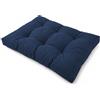 POKAR Cuscino-sedile Imbottito 120x80x12cm per Divano da Giardino, fodere asportabile e lavabile, per Bancali, comoda Seduta per Interno ed Esterno, DYI - fai da te, senza Pallet, blu scuro