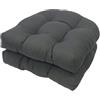 Gryyp Confezione da 2 Cuscini di Seduta Trapuntati per Interni ed Esterni, 18,9 x 18,9 Cuscini di Ricambio a Forma di U per Sedia in Vimini Sedile Mobili da Giardino Cuscino(Color:Dark Grey)