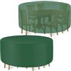 GYCQRS Coperture per Mobili da Giardino Rotonde Copertura Tavolo Esterno Copri Tavolo da Giardino Impermeabile Oxford Coperture per Tavoli da Giardino, Rotondo, Ø140x70cm, Verde