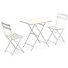 EMU Set Arc EN Ciel Colore Bianco Opaco Composto da Tavolo 50x70 CM Art. 334 + 2 SEDIE Pieghevoli Art. 314 - Made Italy