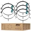 Sillar Anelli Aeratori per Rullo da Prato, 32 cm, Set di 5 Anelli con 30 Punte in Acciaio, Accessorio per Rullo da Giardino, Utensile Manuale per Arieggiare e Rigenerare Il Prato