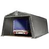 TOOLPORT Tendone Garage 3,3x6,2 m grigio PE 600 N Costruzione Stabile in Acciaio Garage per Moto