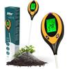 Sillar Misuratore di Terreno 4 in 1, Analizzatore del Suolo per Il Valore del PH, per Test del Suolo con PH, Temperatura, umidità | per Giardinaggio, Agricoltura e Piante da Esterno