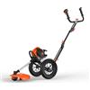 FUXTEC FX-FSR162 decespugliatore a scoppio su ruote da 62 cc - ruote pneumatiche grandi e potenza di 3,5 CV - tagliabordi a 2 tempi, decespugliatore con filo