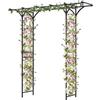 HOMASIS Arco da Giardino in Metallo, Graticcio Decorativo per Piante Rampicanti, Rose e Viti, Arco Metallico per Esterno, Giardino, Prato e Cerimonie di Matrimonio, 200 x 52 x 206 cm, Nero