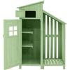 Senmate Capanno da Giardino in Legno con Scaffali - Dimensioni Multiple e Colori Naturali, Design Antipioggia PVC (Montaggio Facile e Personalizzabile) (Verde, 124.*46 * 174 cm)