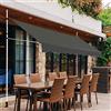 RELAX4LIFE Tenda da Sole per Esterno con Morsetto senza Forare, Telaio Telescopico, Telo Anti-UV, Altezza e Inclinazione Regolabile, Ideale per Balcone e Terrazzo (Grigio, 300x175cm)