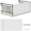 HOKXUAN Recinzione Copertura per Balcone 40 x 460 cm Protezione UV Resistente Al Vento Recinzione Copertura con Occhielli Rinforzati per Balcone Giardino Esterno, Bianco