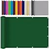HOKXUAN Tenda a Vela Impermeabile Rettangolare 150 x 320 cm Protezione Solare Antivento Anti UV 98% Telo Ombreggiante Occhiellato Ombreggiante Facile da Installare per Balcone, Verde Scuro