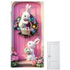 Tktouci Striscione Porta Pasquale | 89x178 cm Impermeabile Fondale Primaverile | Insegna Per Porta d'Ingresso Stendardo Buona Pasqua - Per Interni ed Esterni, Casa, Fattoria, Ingresso, Feste